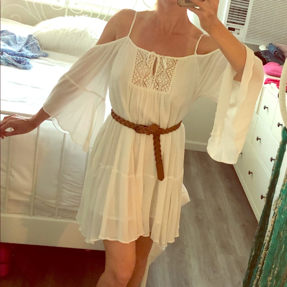 COPY - White paper hearts flowy boho dress 🌸